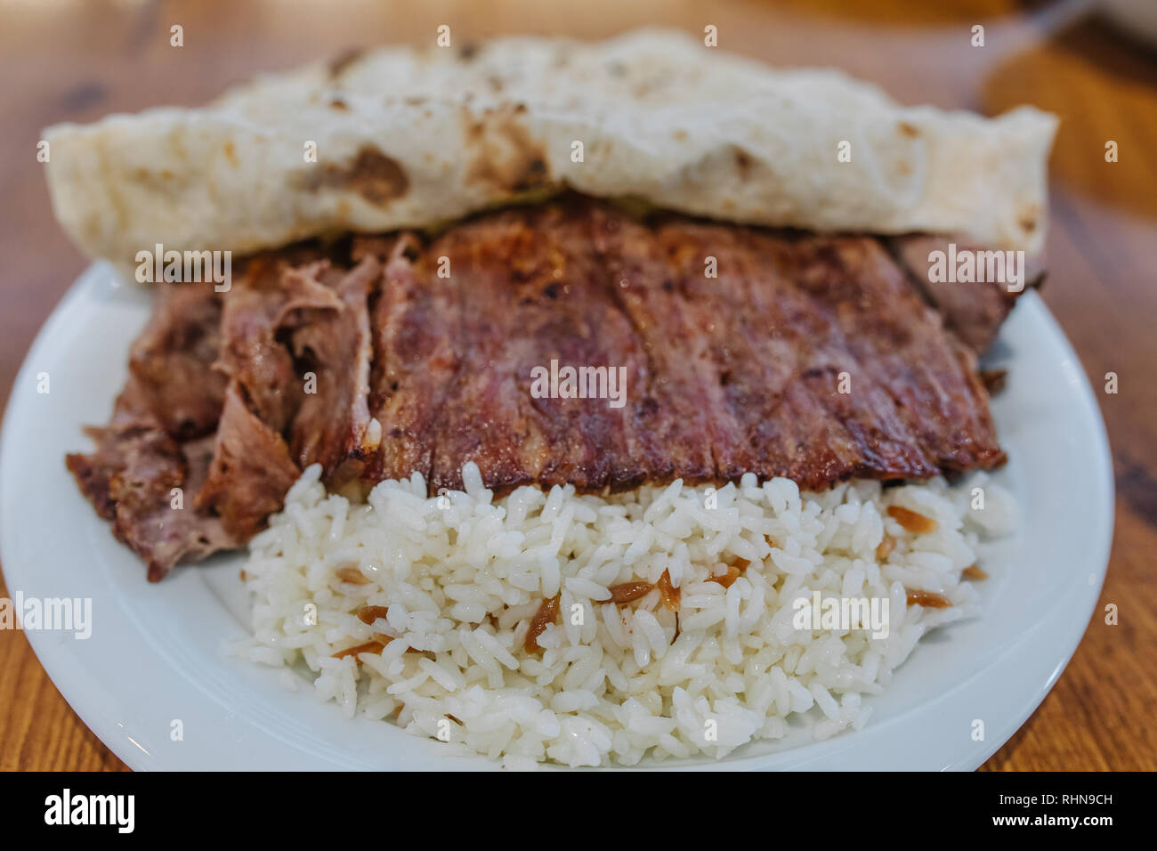 Riz shawarma viande