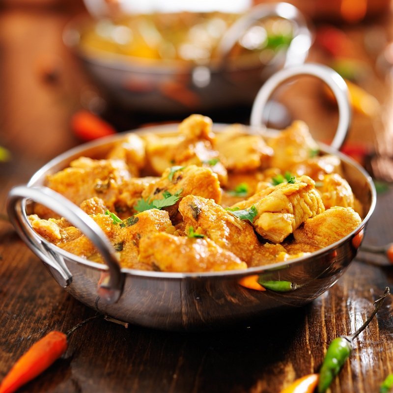 émincé de poulet tandori ou curry